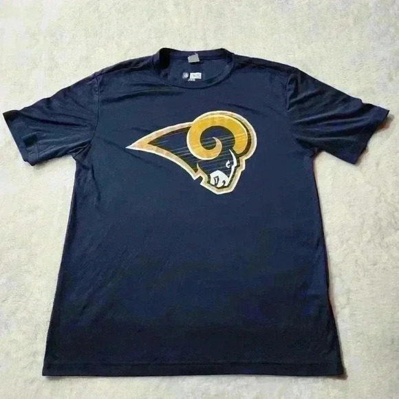 NFL Men's Blue LA Rams Athletic Shirt Size Medium - Picture 1 of 8